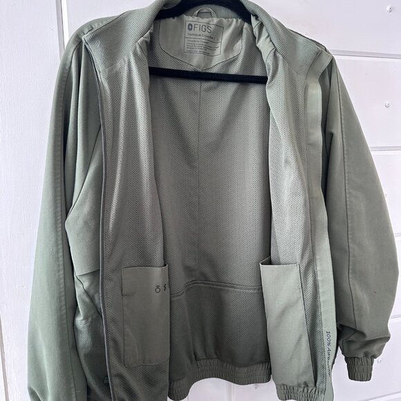 FIGS Sydney Scrub Jacket – Moss Green | Women’s Large | Premium Medical Jacket - Picture 3 of 4